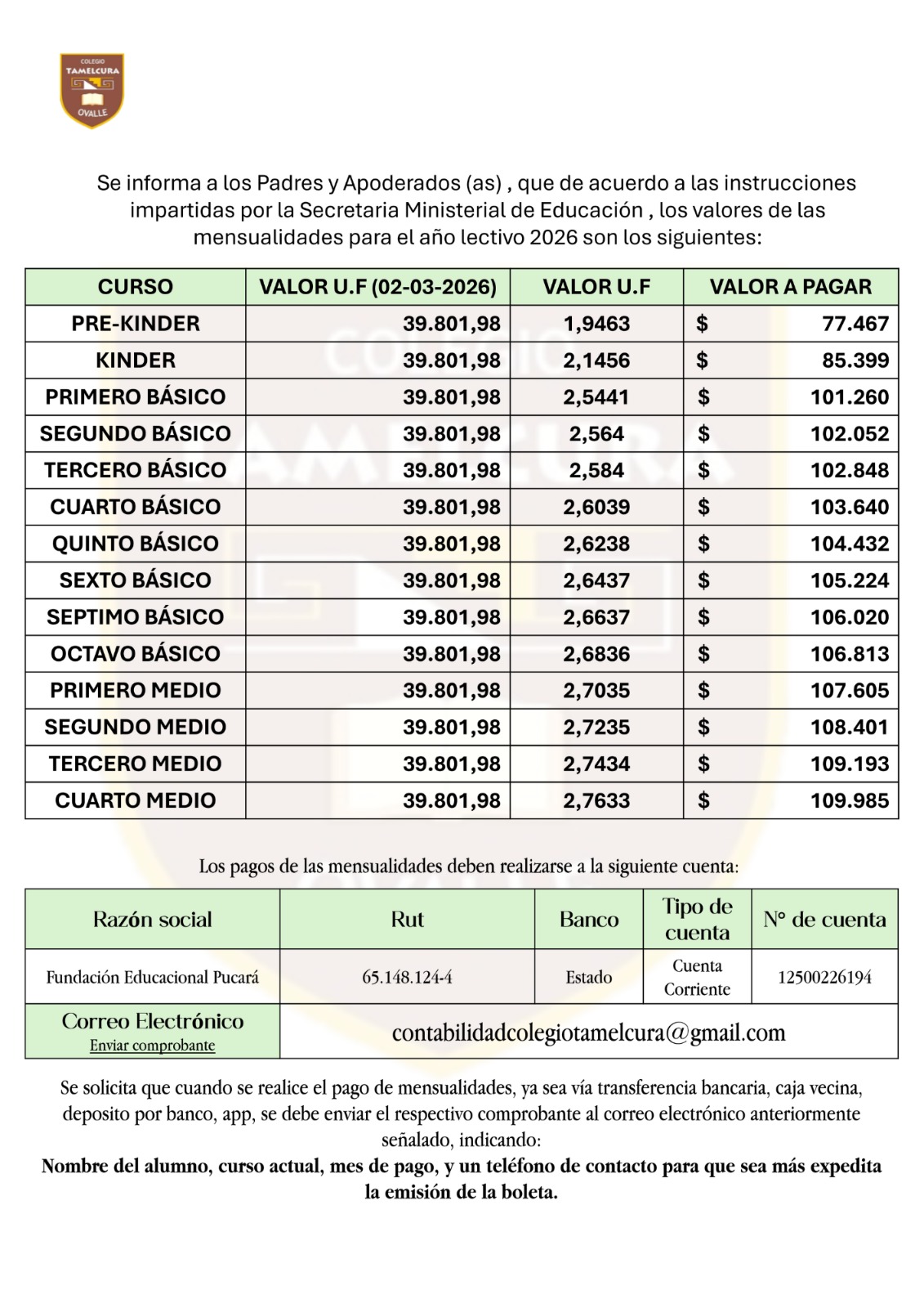 Mensualidad 2026